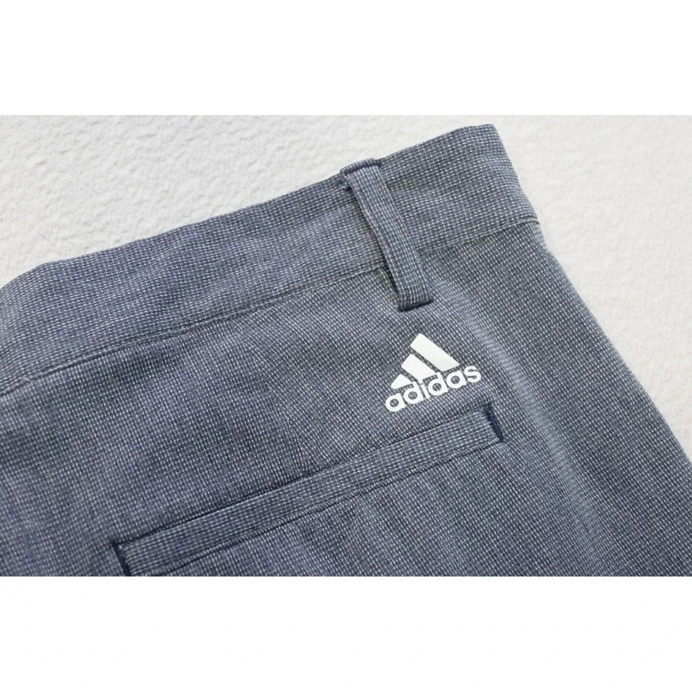 Adidas Golf Shorts Mens 34 Blue‎ Textured Performance Stretch Excellent